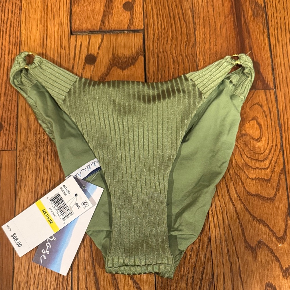 Isabell Rose Maui ribbed Olive Green Bikini Bottom